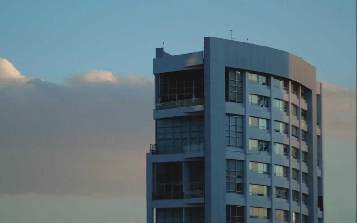An apartment building against the sky